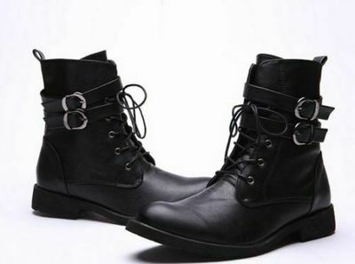 New Handmade Mens Military Style Latest Leather Boots with Rubber Sole, Men boot