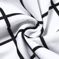 Free Shipping-BLACK AND WHITE GRID JOGGER - Thumbnail 4