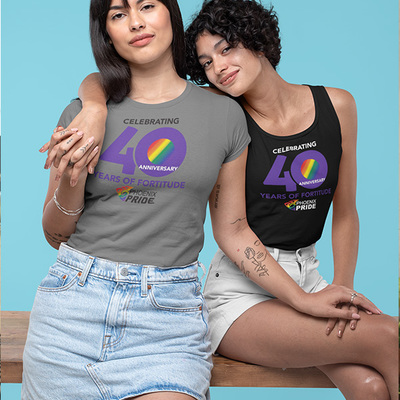 Phoenix pride  2020 official unisex t-shirt, charcoal - Thumbnail 5