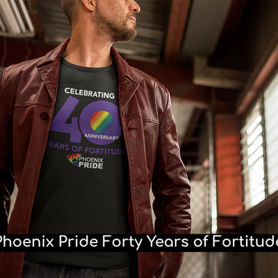 Phoenix pride  2020 official t-shirt, unisex black - Thumbnail 5