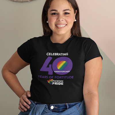 Phoenix pride  2020 official t-shirt, womens black - Thumbnail 4