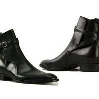 Handmade Men,s Jodhpurs Ankle High Boot, Men Buckle Leather Boots - Thumbnail 4