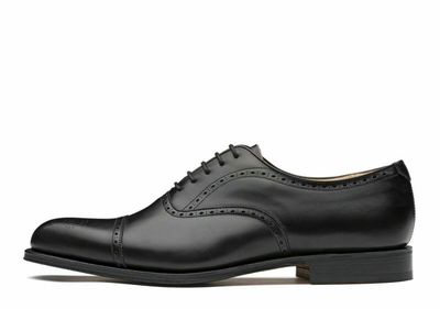 Handmade Men's Genuine Leather Black Brogue Lace Up Formal Dress Shoes