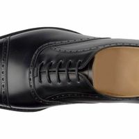 Handmade Men's Genuine Leather Black Brogue Lace Up Formal Dress Shoes - Thumbnail 2