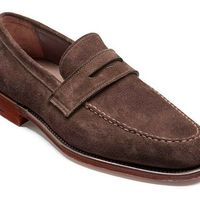 Genuine Suede Leather Men Brown Tone Apron Toe Moccasin Handcrafted Shoes - Thumbnail 4