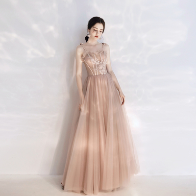 A line sweetheart neck tulle  prom dress formal dress - Thumbnail 5