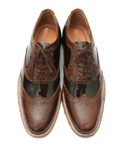 Handmade Oxford Brogue Dress Shoes Boots Men Brown & Black Shoes