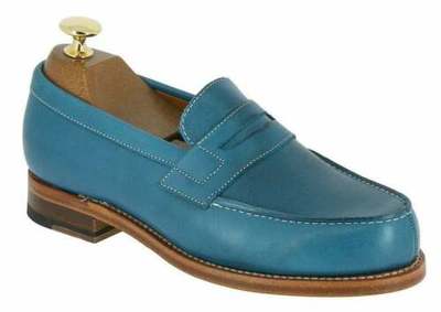 Men's Blue color casual moccasin shoes handmade men's multi color dress formal