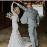 New Sexy Backless Country mermiad Wedding Dresses With Long Sleeves V Neck Custom Made Vestido De Novia Appliqued Bridal Gowns - Thumbnail 1