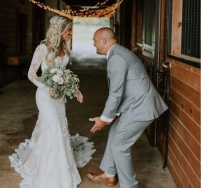 New Sexy Backless Country mermiad Wedding Dresses With Long Sleeves V Neck Custom Made Vestido De Novia Appliqued Bridal Gowns