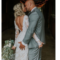 New Sexy Backless Country mermiad Wedding Dresses With Long Sleeves V Neck Custom Made Vestido De Novia Appliqued Bridal Gowns - Thumbnail 2