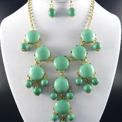 Mint bubble necklace