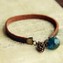 Pinecone and Orb Leather Bracelet - Thumbnail 1