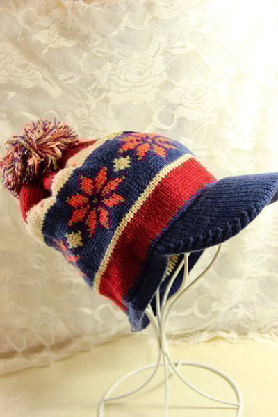 Snow Pattern Winter Newsboy Hat