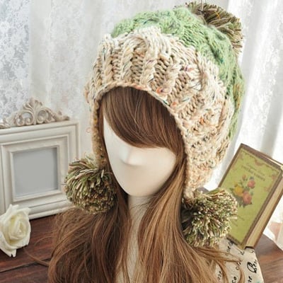Warm knit winter hat beanie