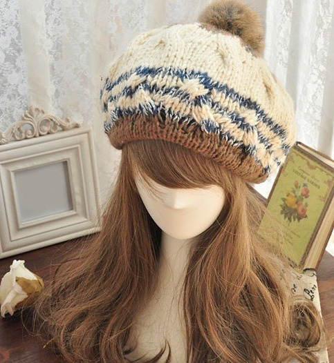 Womens Warm Woven Beanie