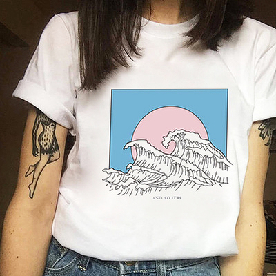 Free shipping-wave ocean tee - Thumbnail 3