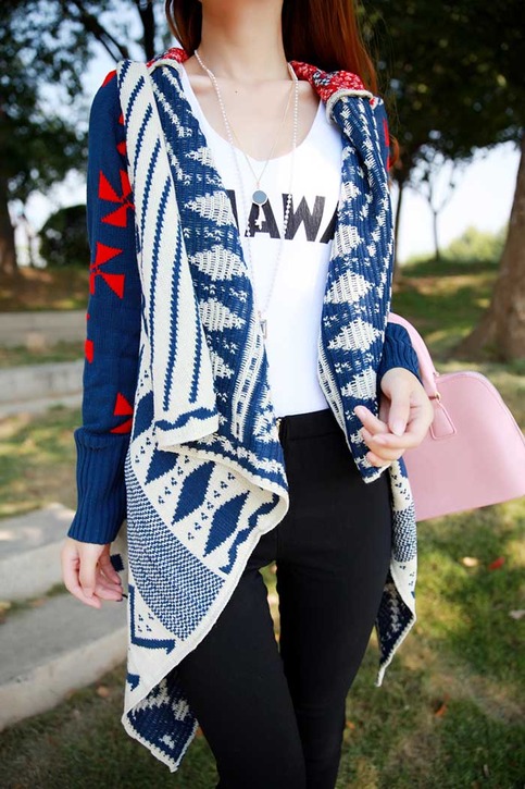 Tribal Aztec Long Sleeve Cardigan