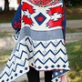 Tribal Aztec Long Sleeve Cardigan - Thumbnail 1