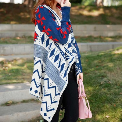Tribal aztec long sleeve cardigan
