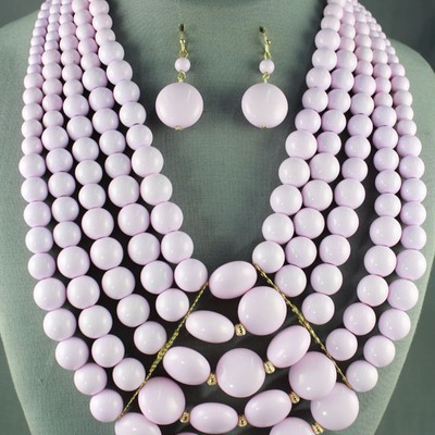 Lilac dream beaded necklace