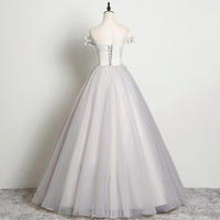 Elegant tulle lace prom gown formal dress - Thumbnail 3