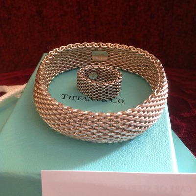 100% authentic tiffany & co somerset mesh set