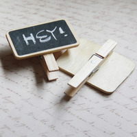 Wooden Magnetic Chalkboard Clips - Thumbnail 3