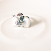 Rhinestone Lenses -  Pretty Pink and White Camera Ring (adjustable) - Thumbnail 1