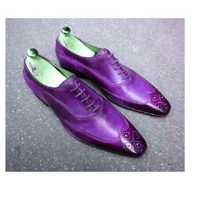 Duke persian indigo full brogue lace up oxford original leather party shoes