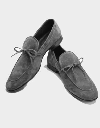 Moccasin Original Suede Leather With Moc Toe Formal Wedding Shoes Made By Hand
