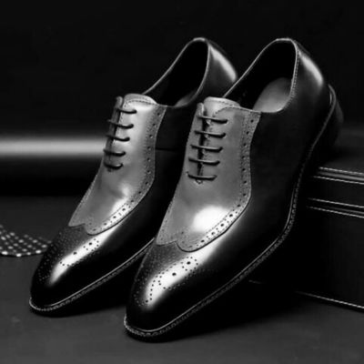 Oxford stylish medallion pure leather men's business shoes made by hand