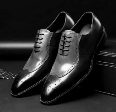 Oxford Stylish Medallion Pure Leather Men's Business Shoes Made By Hand