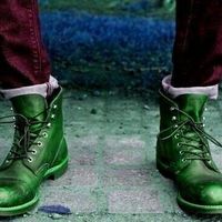 Reliable Hippie Green Plain Toe High Ankle Pure Leather Boots For Men - Thumbnail 4