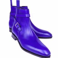 Favorite Purple Heart Jodhpurs Round Strap With Plain Toe Genuine Leather Boots - Thumbnail 1
