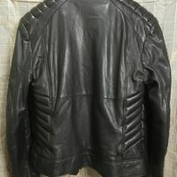 New Golden Silver Studded Mens Black Cowhide Leather Jacket All Sizes - Thumbnail 2