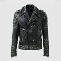 Men Make to Order Rock Punk Studded Jacket, Moto Biker Jacket - Thumbnail 4