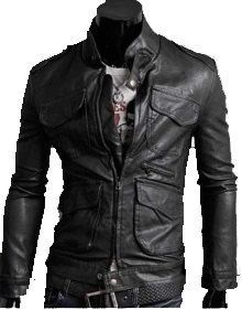 MEN'S BIKER LEATHER JACKET, SLIM FIT LEATHER JACKET MENS, LEATHER JACKET MENS