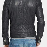 MENS LEATHER JACKET, MENS BLACK JACKET, MEN'S MOTORCYCLE LEATHER JACKET - Thumbnail 1