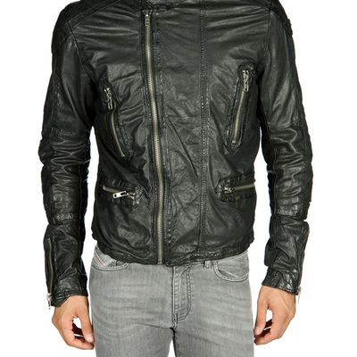 Mens biker leather jacket, leather jacket men's