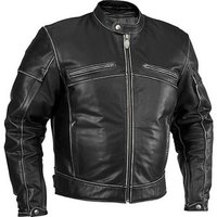Men Biker Leather Jacket, Men's Distressed Black Leather Jacket, Biker Leather Jacket - Thumbnail 3