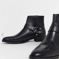 Handmade Mens rock punk style leather ankle boots, Men fashion zipper ankle boot - Thumbnail 1