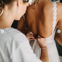 Simple Wedding Dresses Lace Sleeveless Boho Wedding Dress  - Thumbnail 1