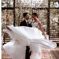 Simple Garden Wedding Dresses Lace AppliquesBoho Wedding Dress  - Thumbnail 2