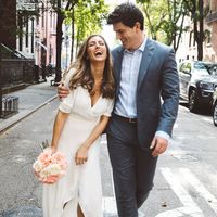 Simple Beach Bohemia Wedding Dresses Short Sleeve Hilo Boho Wedding Dress  - Thumbnail 1