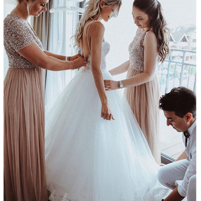 Sexy wedding dress boho long backless white beach wedding dress appliques lace sexy princess bride dress