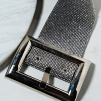 Metal Buckle Shiny Rhinestone Belts - Thumbnail 3