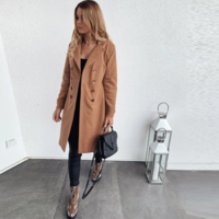 Autumn and Winter Long Woolen Coat - Thumbnail 3