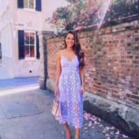 Lace Spaghetti Strap Midi Dress - Thumbnail 1