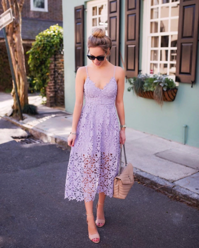 Lace Spaghetti Strap Midi Dress